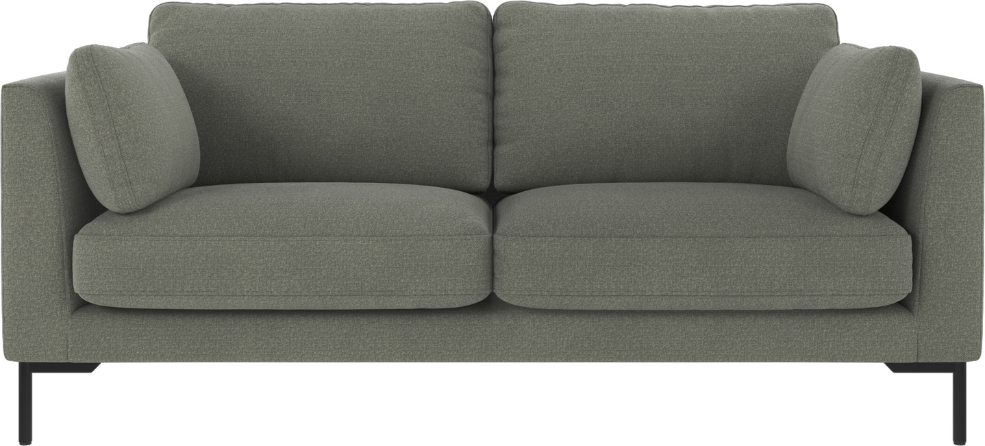 -personers Sofa Rowico Corwin Rita Stof Grøn Med Sort Metalstel