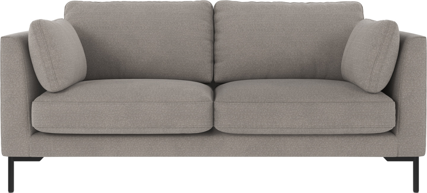 -personers Sofa Rowico Corwin Rita Lysegrå Sort Metalstel B190xd98xh83