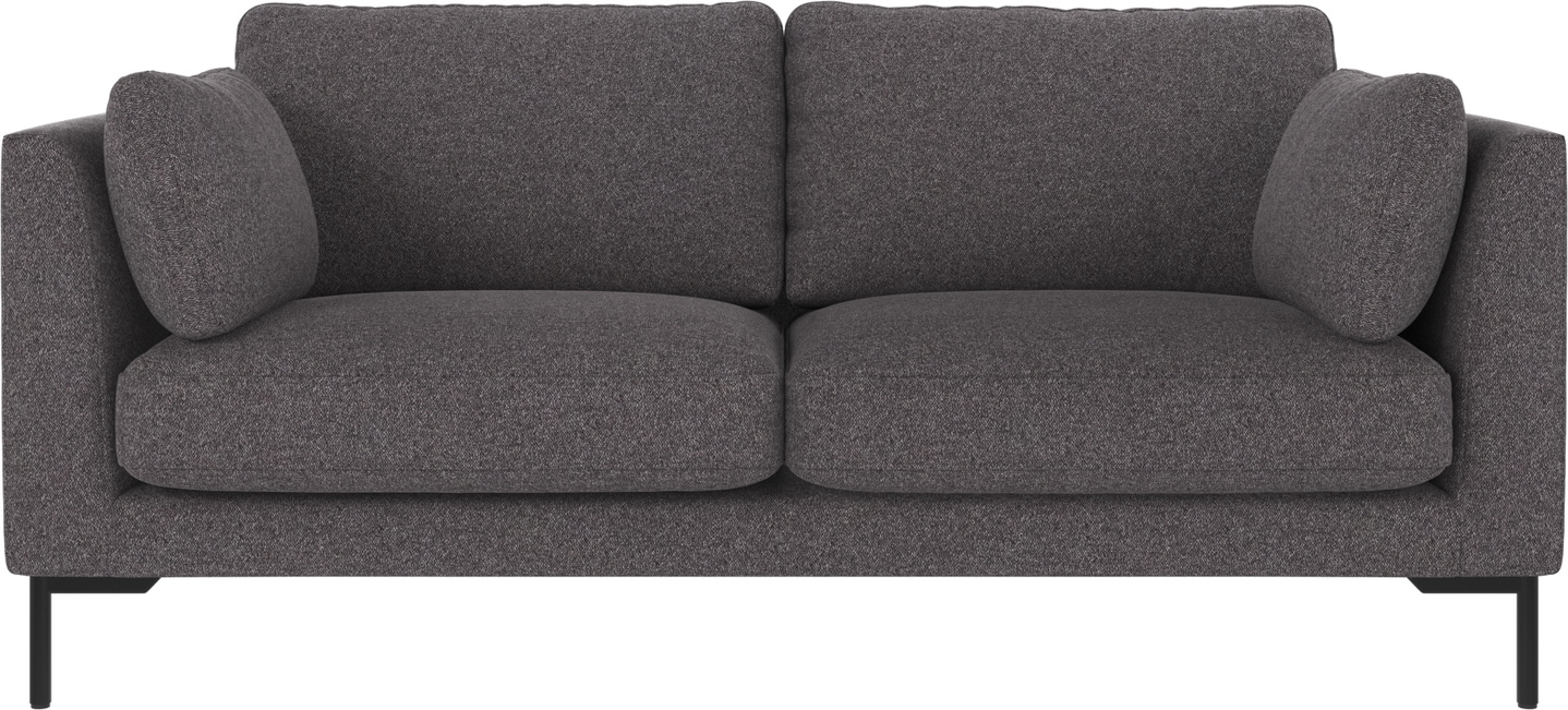 -personers Sofa Rowico Corwin   Mørkegrå Brenda Polyesterstof   Sort Metalramme