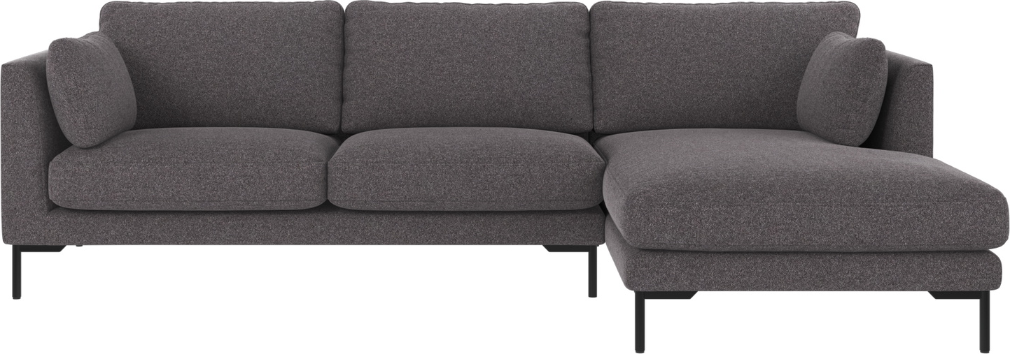 Chaiselongsofa Rowico Corwin Højrevendt Loungesofa Mørkegrå Brenda Stof 270x160