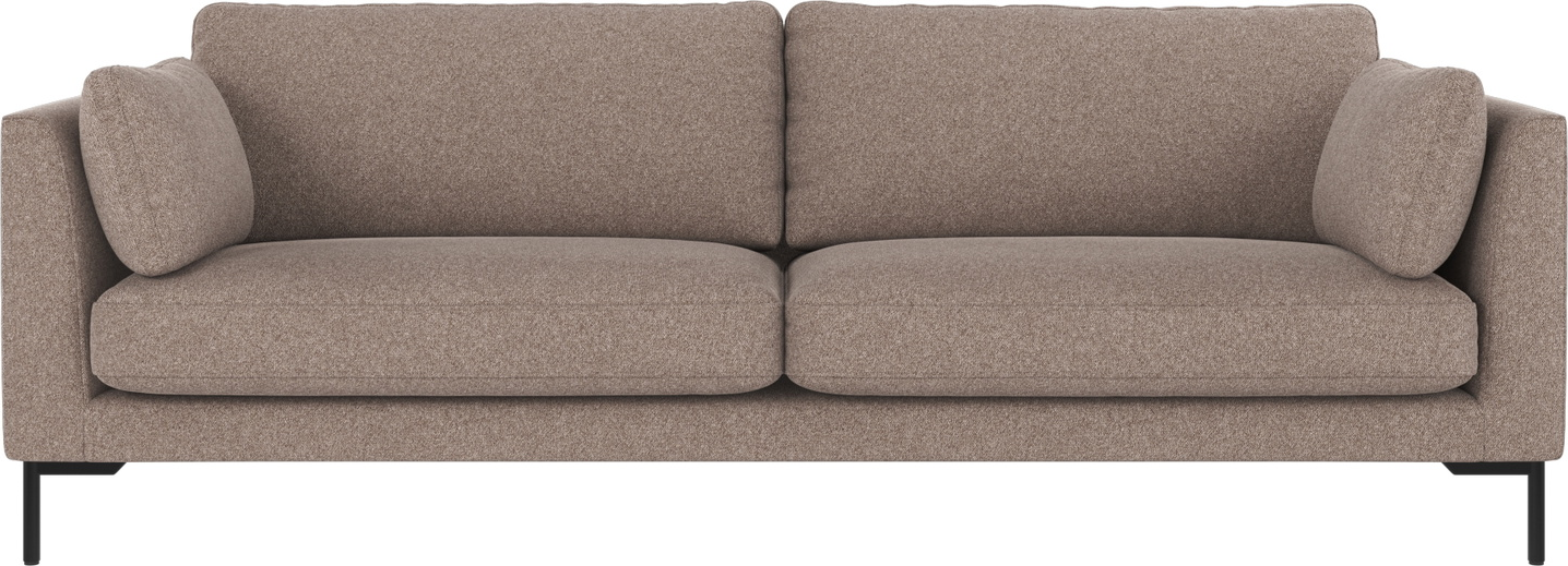 -personers Stofsofa Rowico Corwin Brenda 34 Beige Med Sorte Metalben Fscâ -ramme 238ã 98ã 83