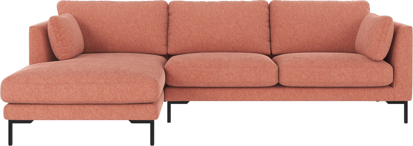 Chaiselongsofa Rowico Corwin Venstrevendt 270x160   Brenda 52 Rød Sort