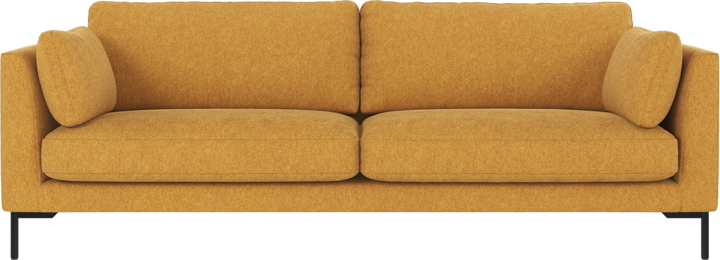 -personers Sofa Rowico Corwin Brenda Gul Sort 83x238x98
