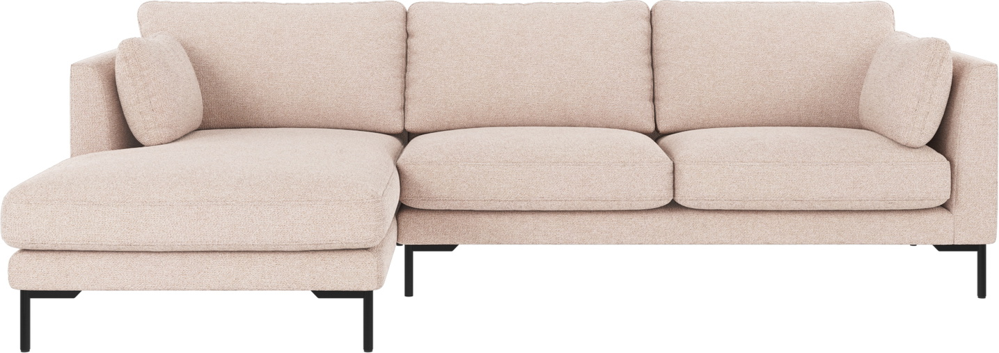 Chaiselongsofa Rowico Corwin    -personers Venstrevendt 270x160   Lysebeige Max 01 Stof Sorte Metalben