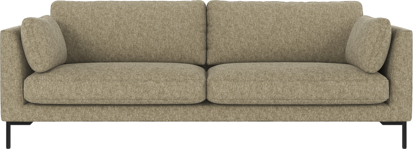 -personers Sofa Rowico Corwin Dybgrøn Polyesterstof Med Sorte Metalben