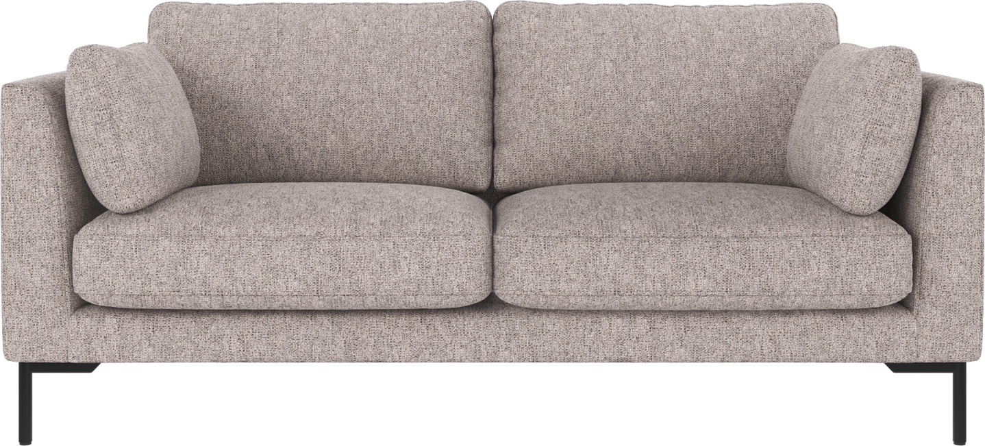 -personers Sofa Rowico Corwin   Grå Max 180 Stof Med Sort Pulverlakeret Metalstel Nordisk Design Fsc-mix
