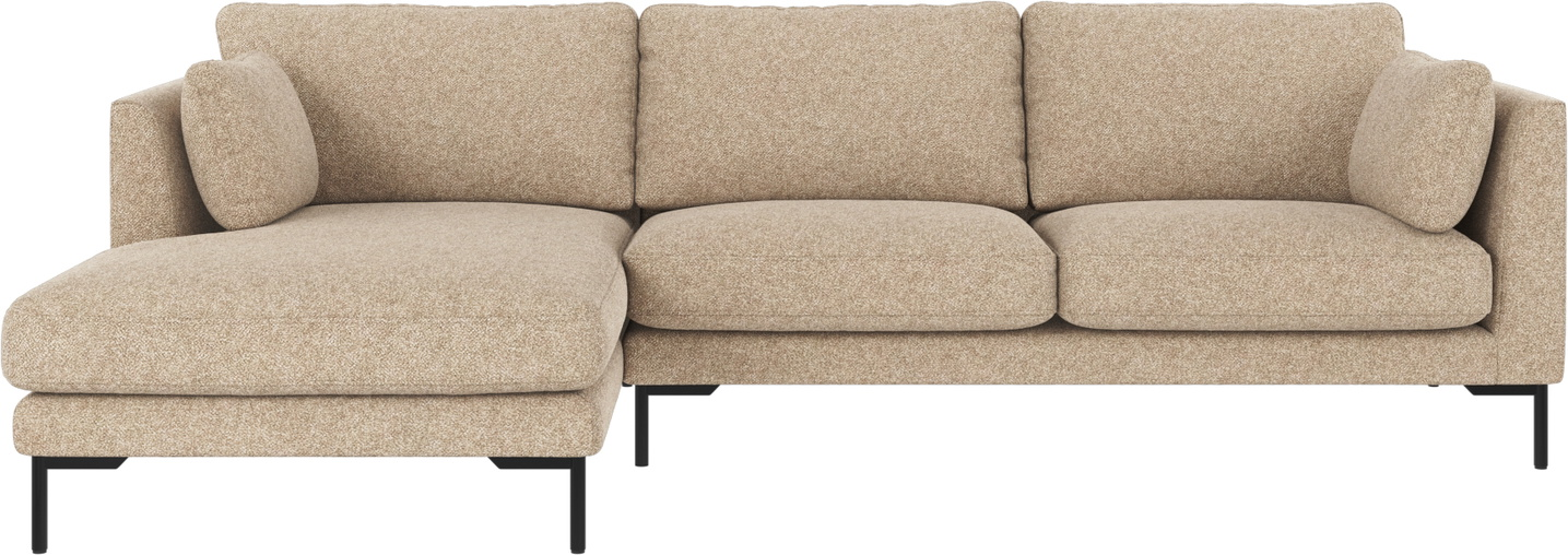 Chaiselongsofa Venstrevendt Rowico Corwin Beige Polyester Bobby   270x160   Sorte Ben