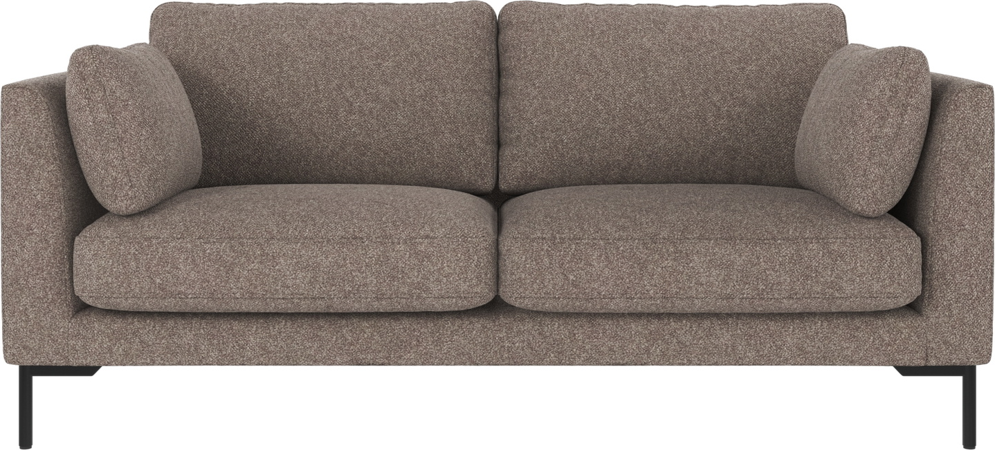-personers Sofa Rowico Corwin Mørk Beige Med Sorte Metalben 190   98   83