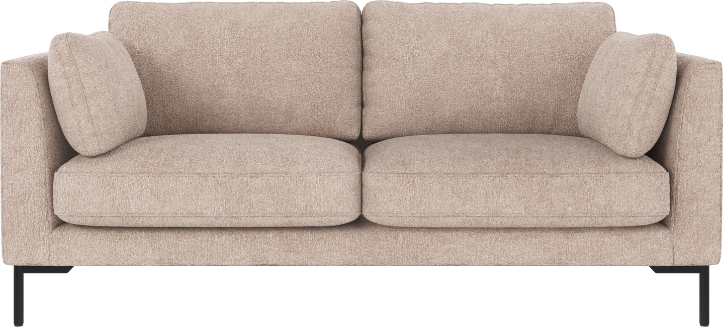 -personers Sofa Rowico Corwin  Greg   Lysebeige Stof Med Sorte Metalben  B190xd98xh83