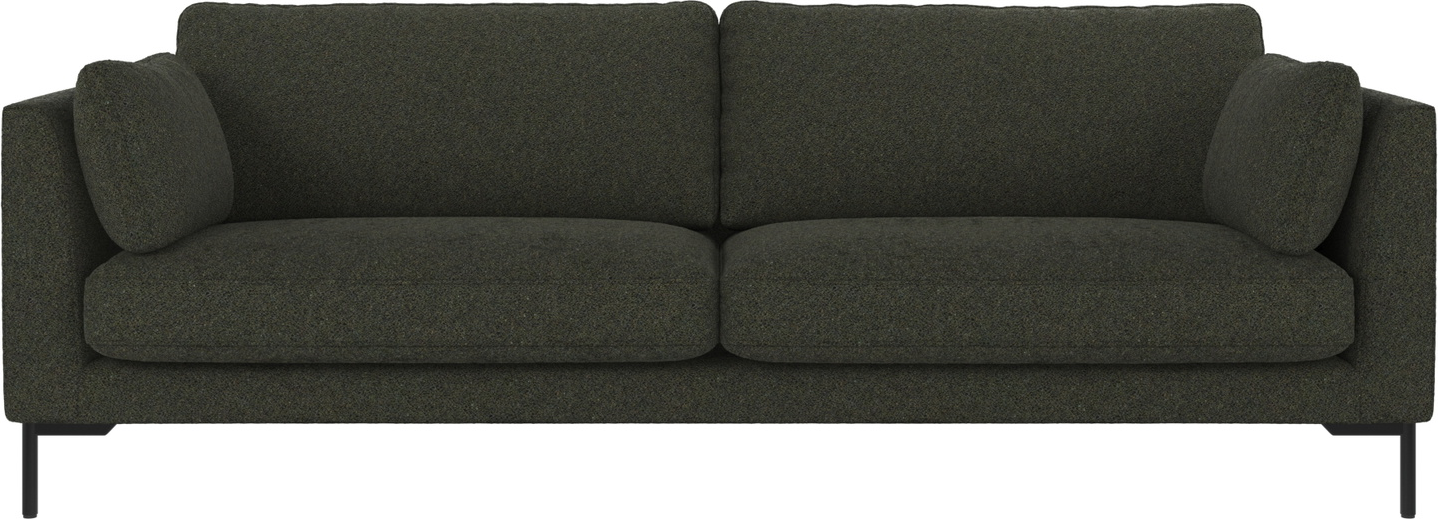 -personers Sofa Rowico Corwin Alice 162 Stof Dyb Mørkegrøn Med Sort Metalstel
