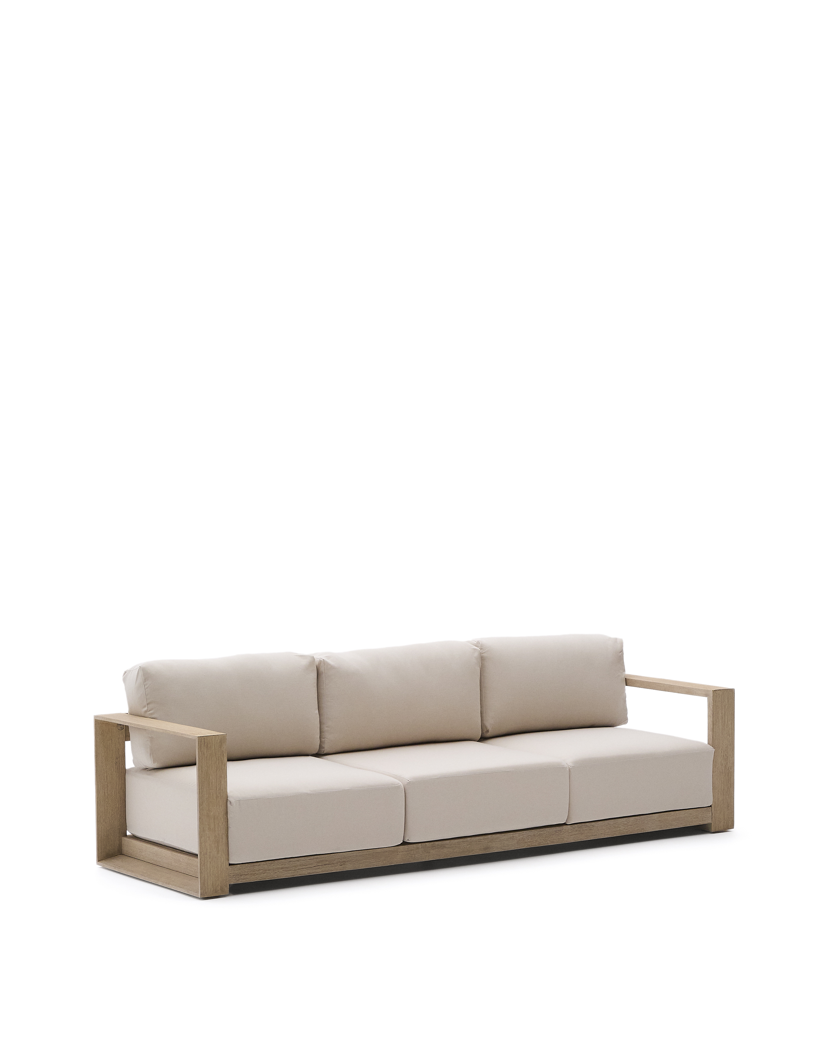 Kave Home Ambra  -pers  Udendørs Havesofa     Aftagelige Hynder Akacietræ  249cm