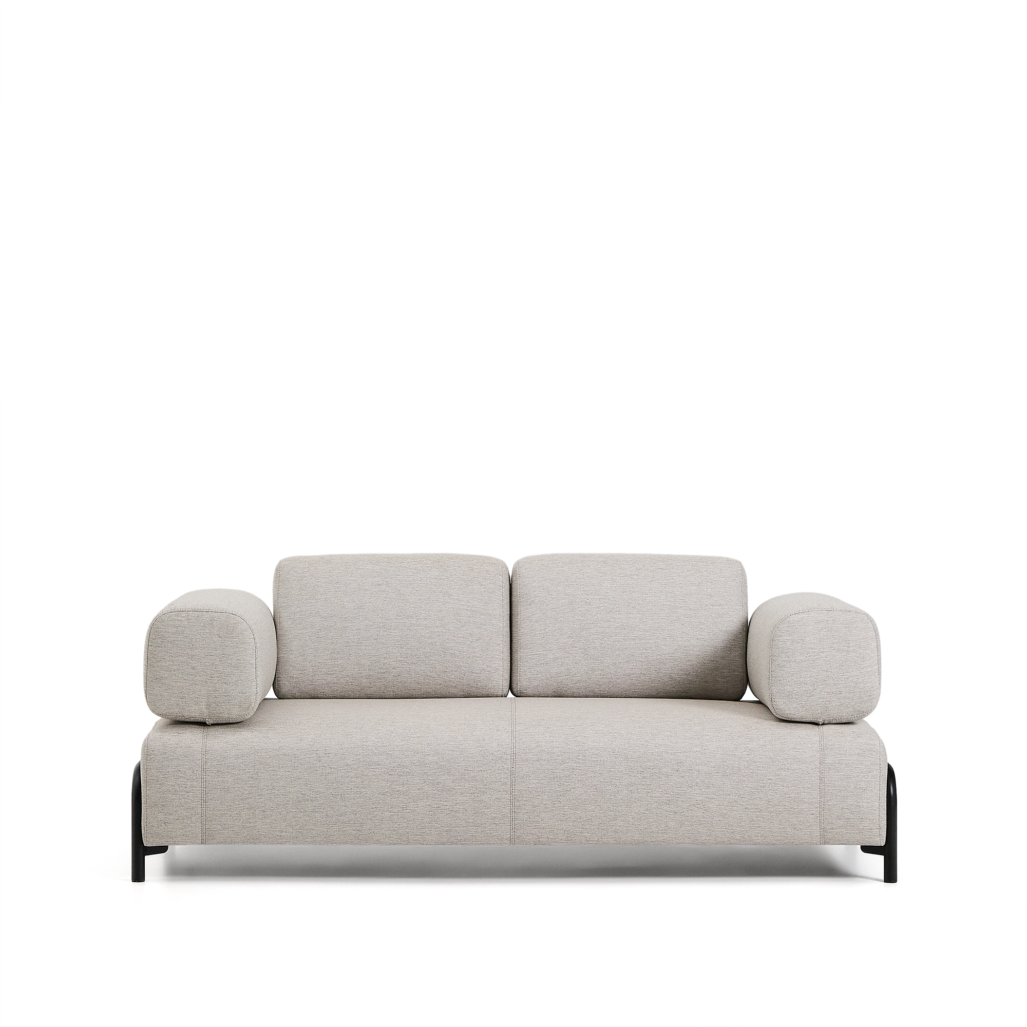Kave Home Compo  -pers  Sofa Grå Stof   Sort Metal  200cm