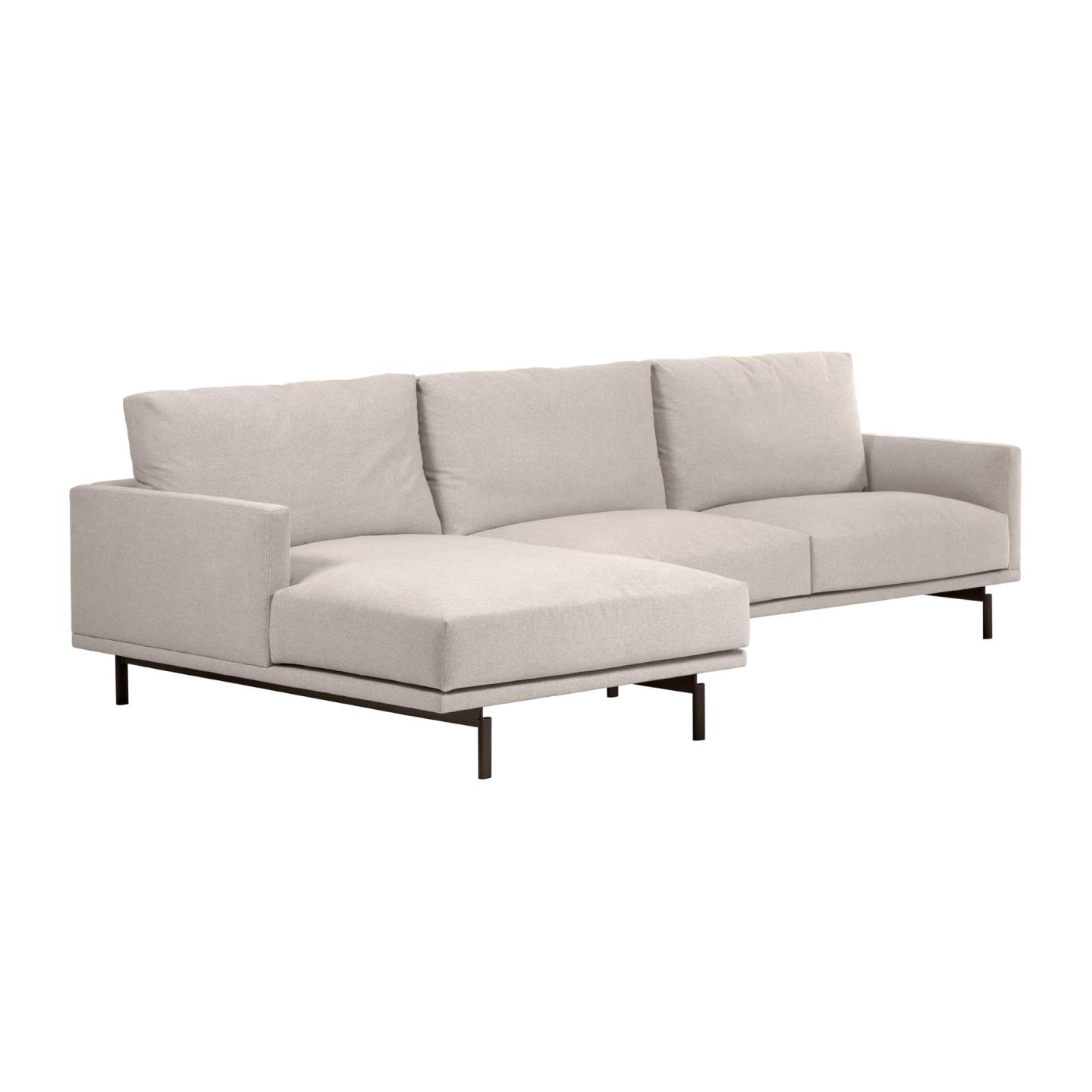 Kave Home Galene   Pers  Sofa     Venstre Chaiselong Beige Genbrugsfibre   Jern