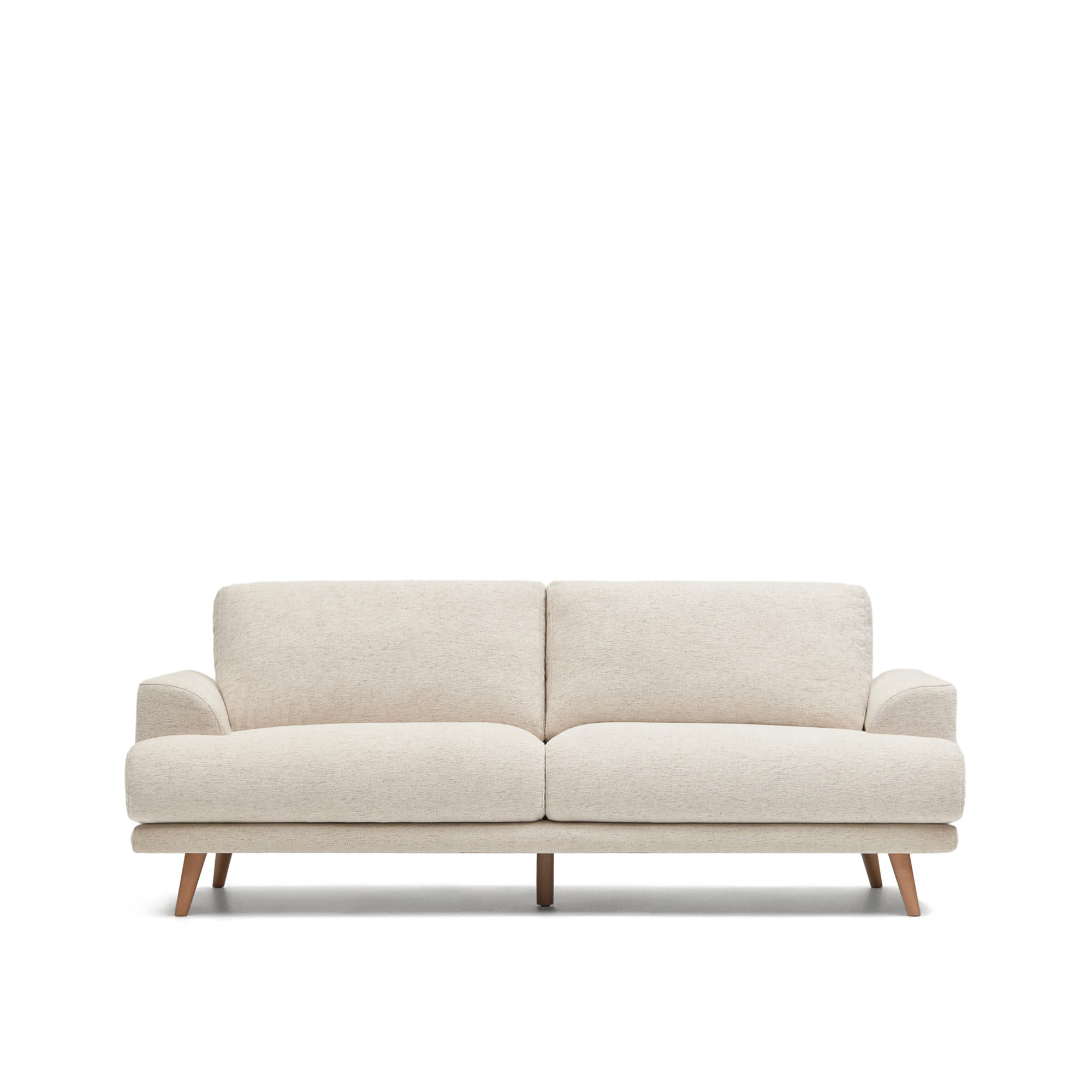Kave Home Karin   Pers  Sofa Beige Stof   Bøgetræ  210cm
