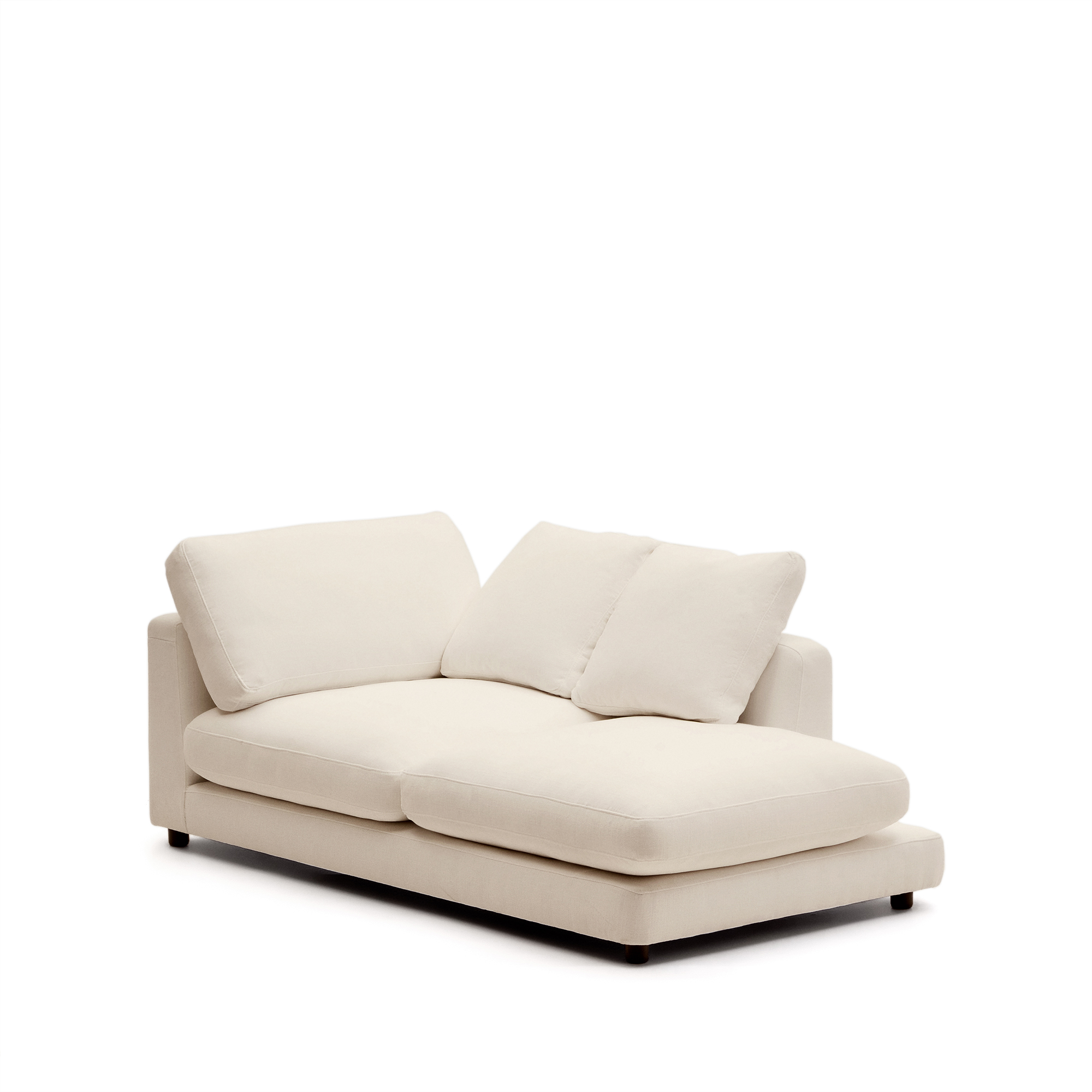 Kave Home Gala Højre Chaiselong Beige Stof  193x105