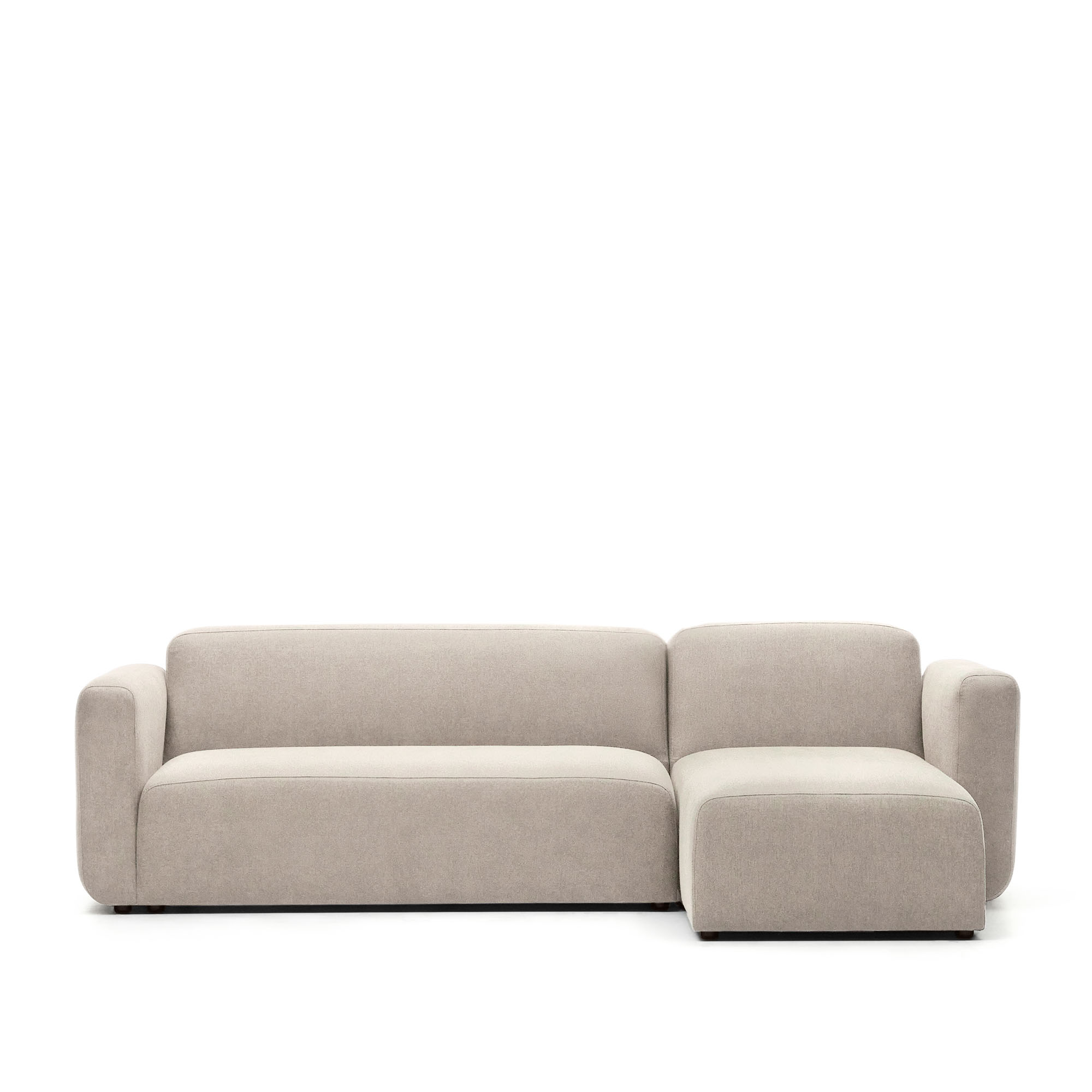 Kave Home Neom   Pers  Modulsofa     Højre Venstre Chaiselong Beige Stof  263cm