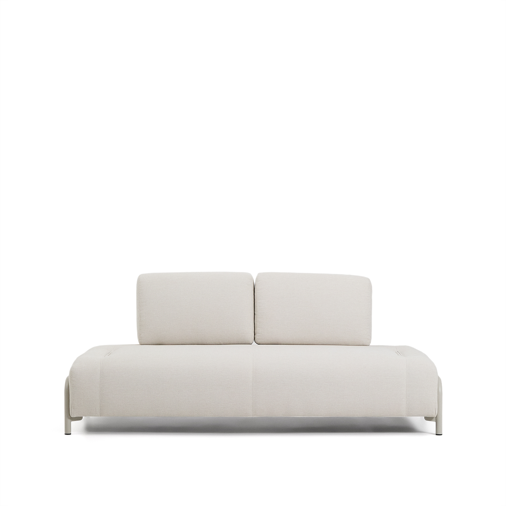 Kave Home Compo  -pers  Modul Sofa Ecru Chenille Stof   Beige Metal  200cm