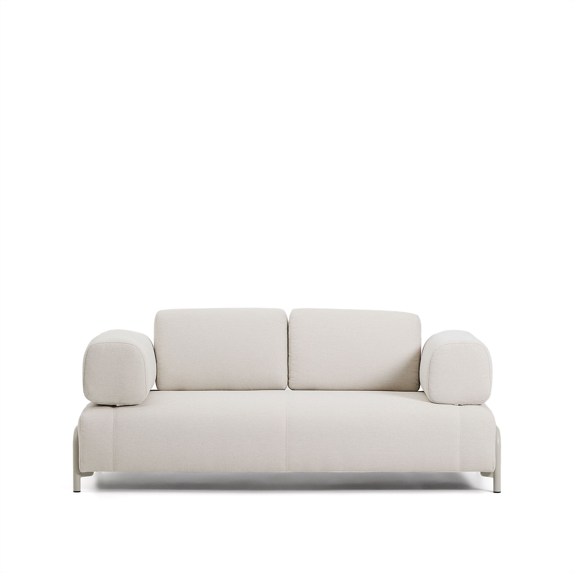 Kave Home Compo  -pers  Sofa Ecru Chenille Stof   Beige Metal  200cm