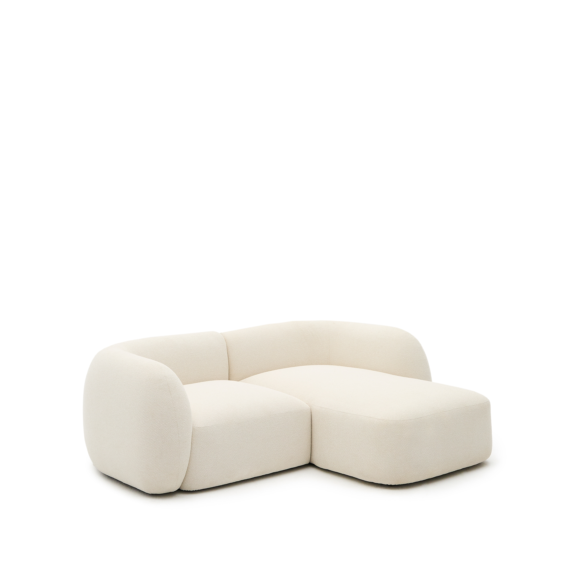 Kave Home Martina   Pers  Modul Sofa     Højre Chaiselong Ecru Chenille Stof  230cm