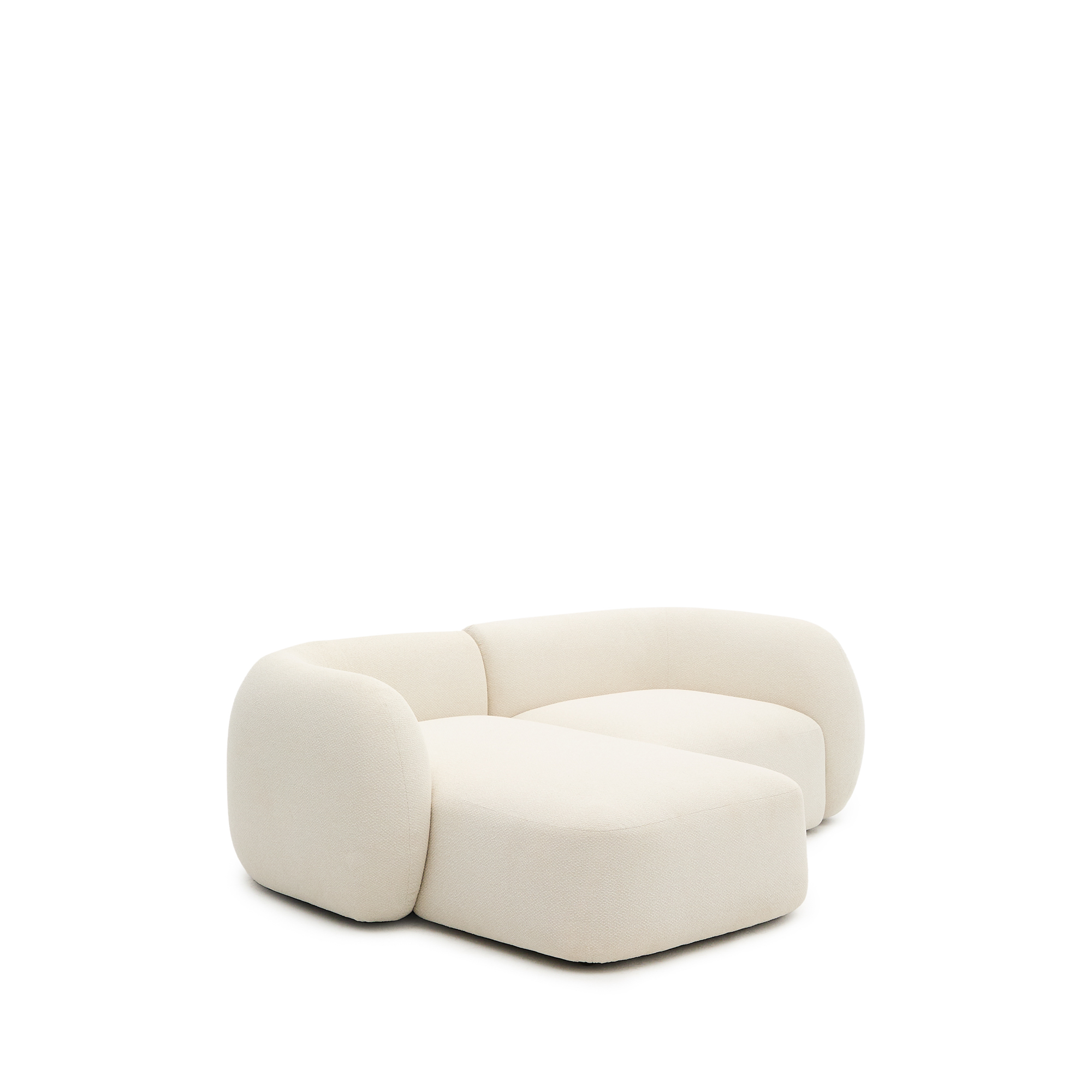 Kave Home Martina   Pers  Modul Sofa     Venstre Chaiselong Ecru Chenille Stof  230cm