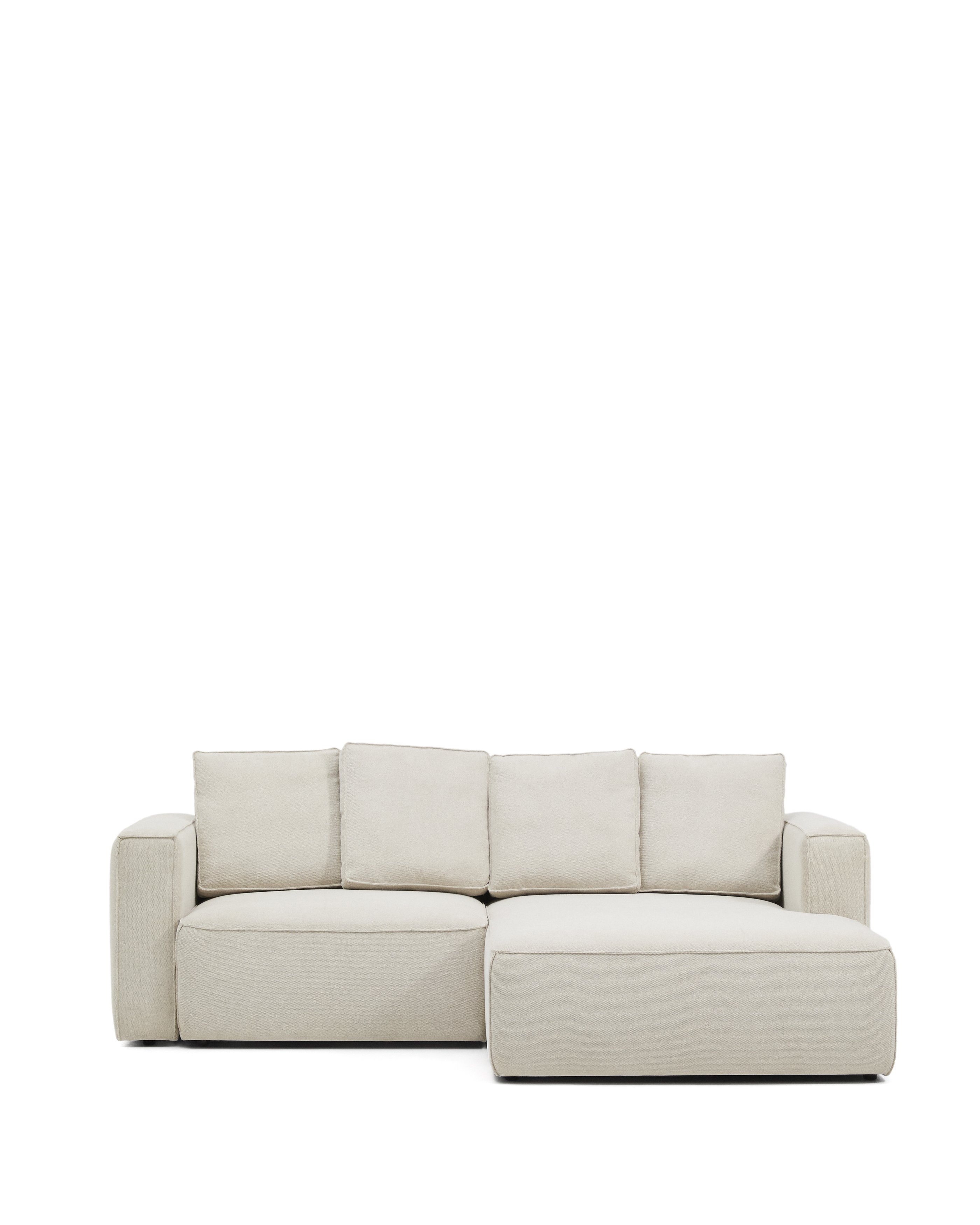 Kave Home Marela  -pers  Sovesofa     Højre Chaiselong Beige Chenille   :236cm