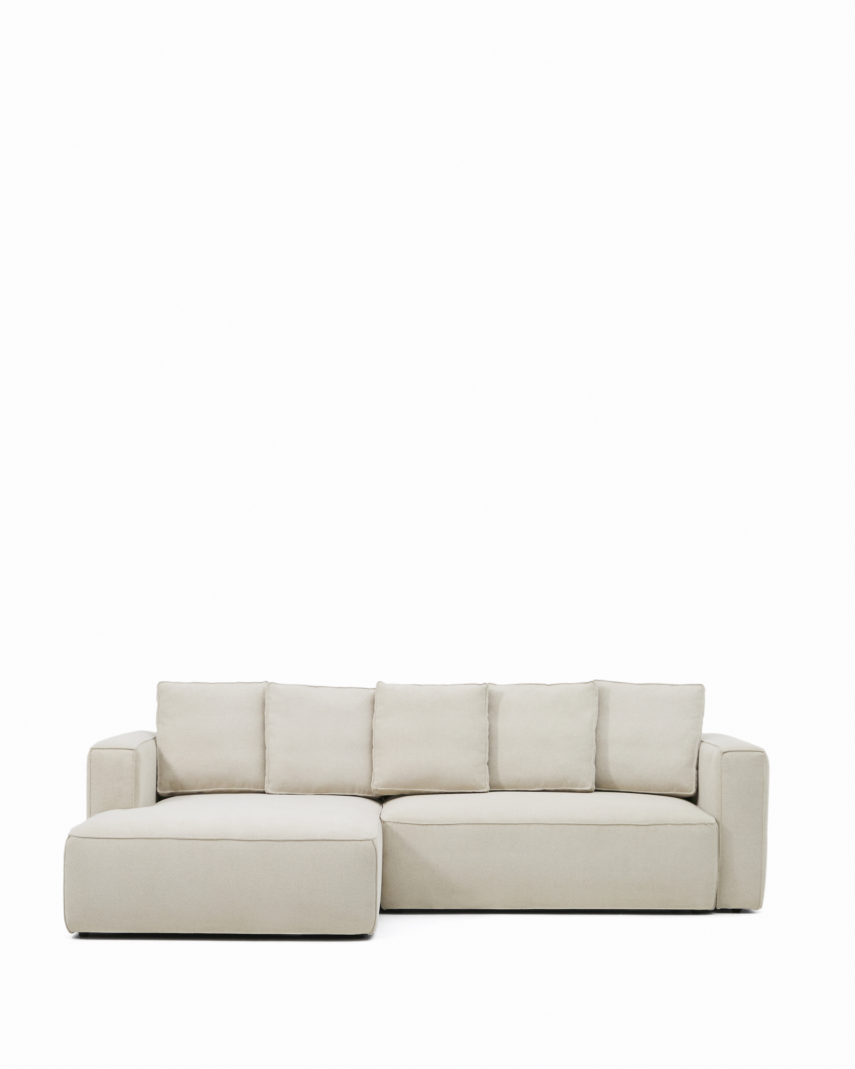 Kave Home Marela  -pers  Sovesofa     Venstre Chaiselong Beige Chenille   :276cm