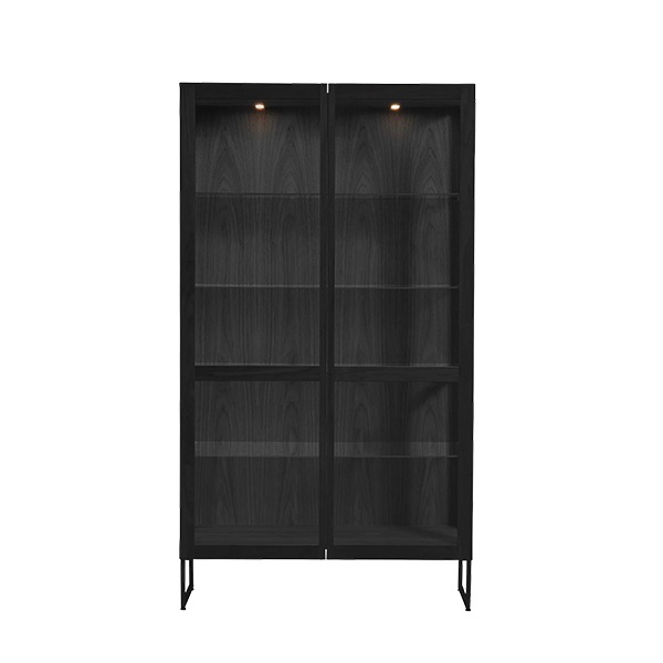 Skovby SM452 Vitrineskab - Elegant Lakeret Sort Opbevaring