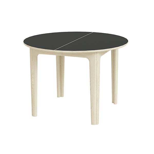 Skovby SM111 Rundt Spisebord - Elegant Hvidolie & Sort Nanolaminat
