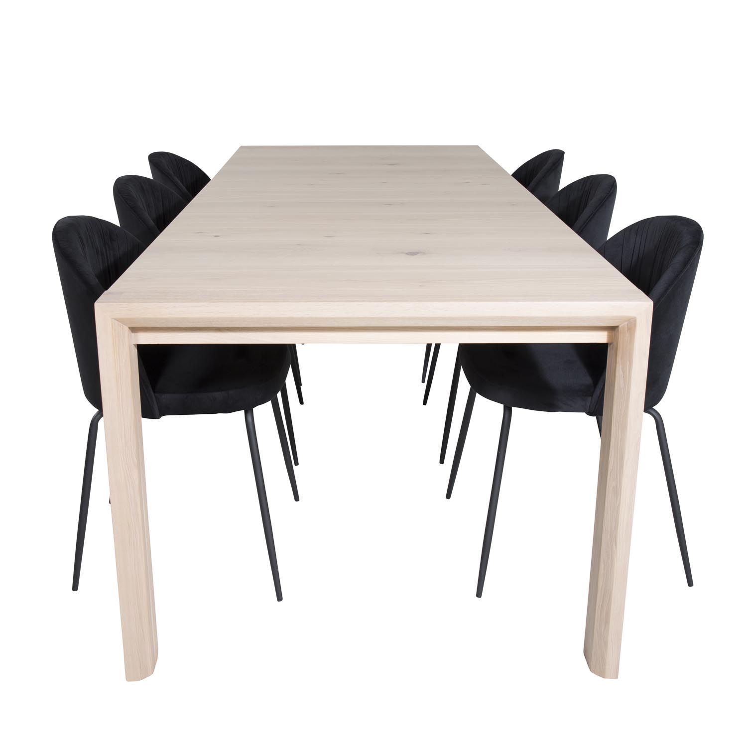 Venture Design Slider Spisebordssæt med Fløjlsstole