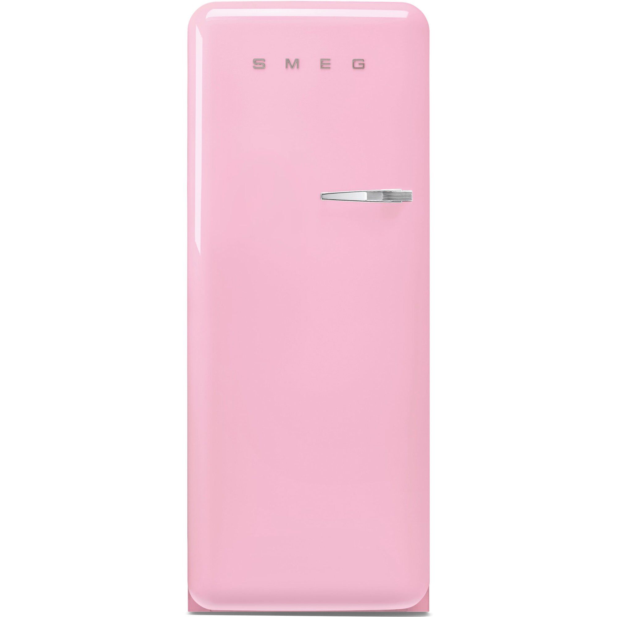 Smeg Fab28 Pink Retro Køleskab med Fryser - Venstrehængt