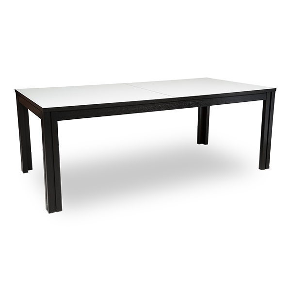 Skovby SM24 Spisebord – Lakeret Sort med Hvid Laminat