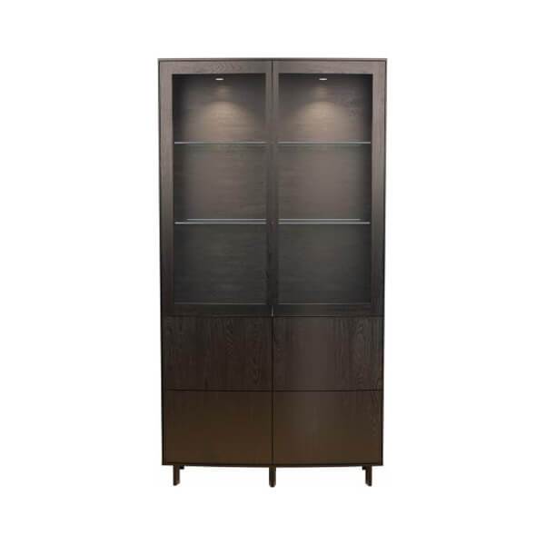 Skovby SM410 Vitrine i Sort Eg – Elegant Opbevaringstilbud