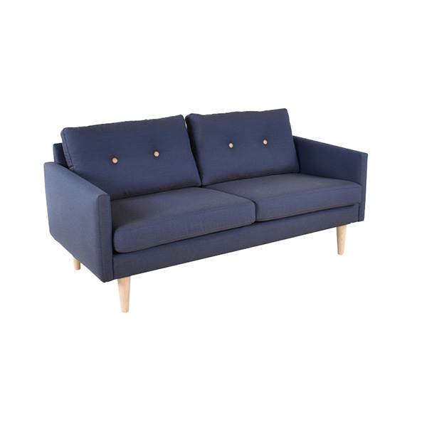 Stouby Jive   Pers  Sofa Blå Med Knapper