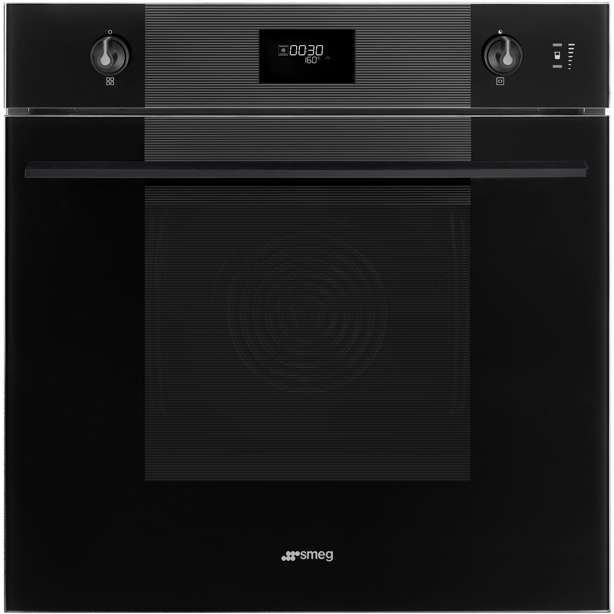 Smeg Indbygningsovn 68L – Elegant Sort Design til Dit Køkken