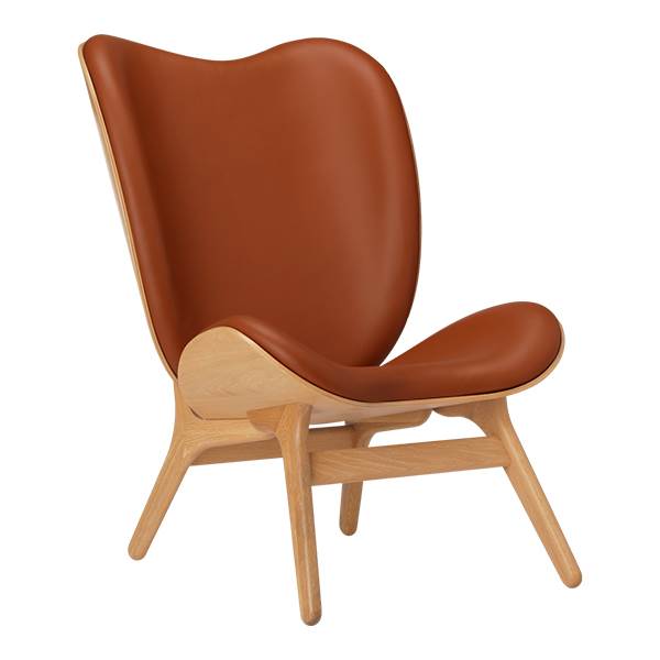 Umage Høj Stol i Cognac Læder – Elegant Design til Dit Hjem