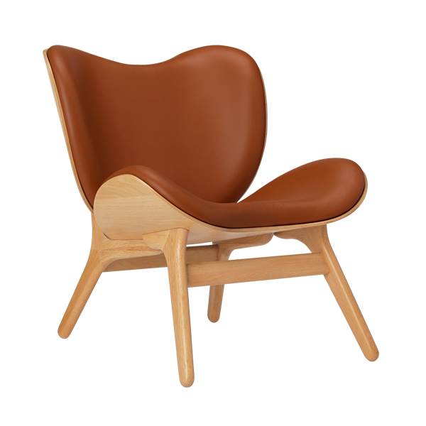 Umage Loungestol i Egetræ og Læder – Elegant Design!