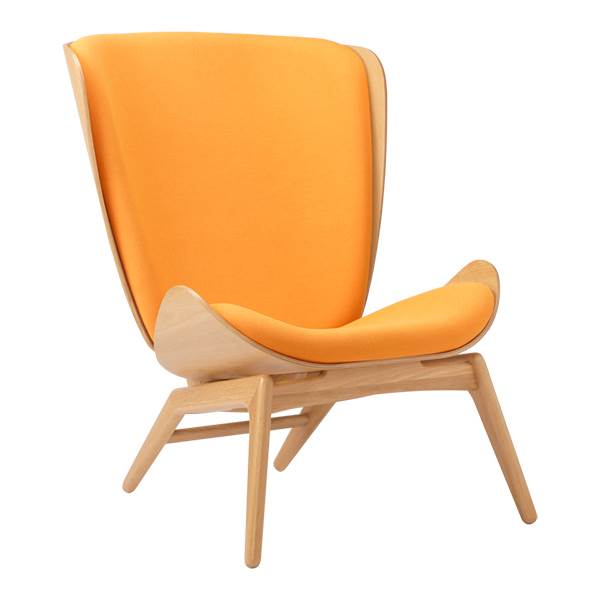 Umage The Reader Lænestol – Elegant Egetræ i Tangerine