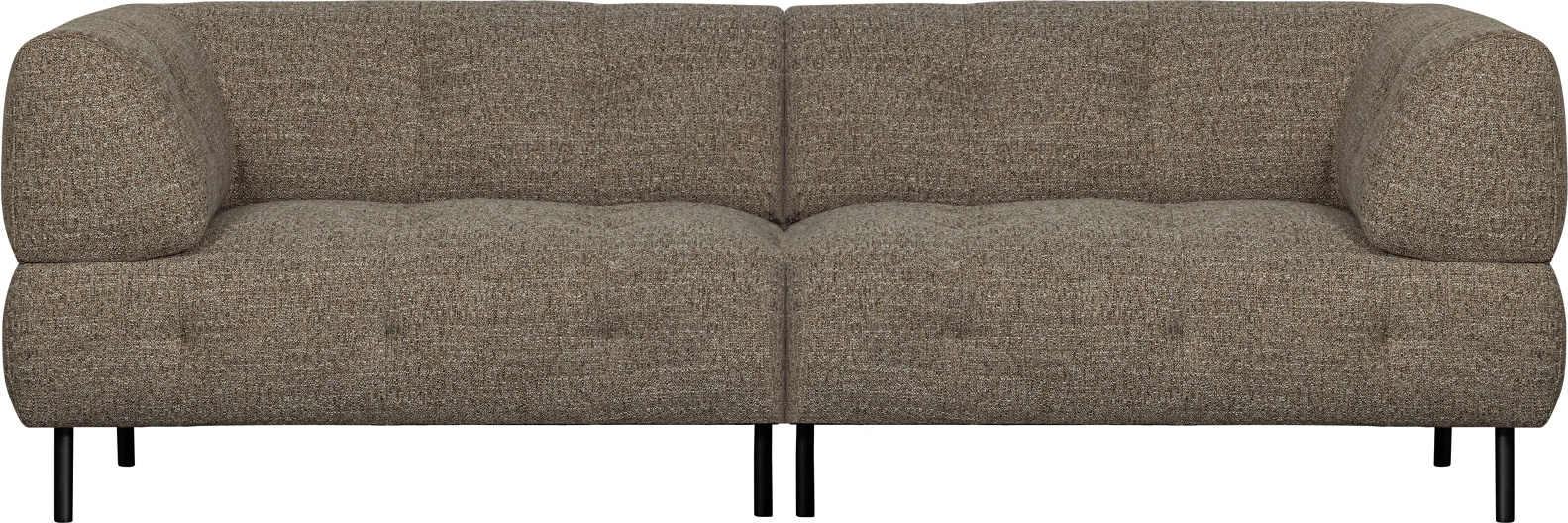 -personers Sofa Woood Lloyd Mørkebrun Polstret Stofsofa Med Tidløst Elegant Design H75xb245xd90