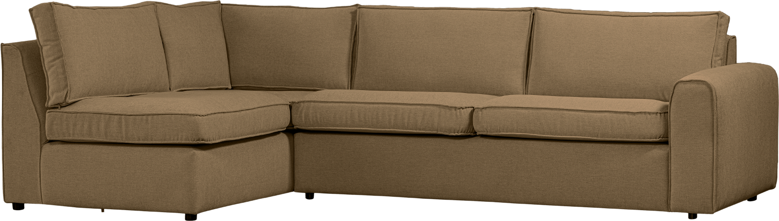 Hjørnesofa Venstrevendt Woood Freek Polyester Lysebrun L284   D175   H80