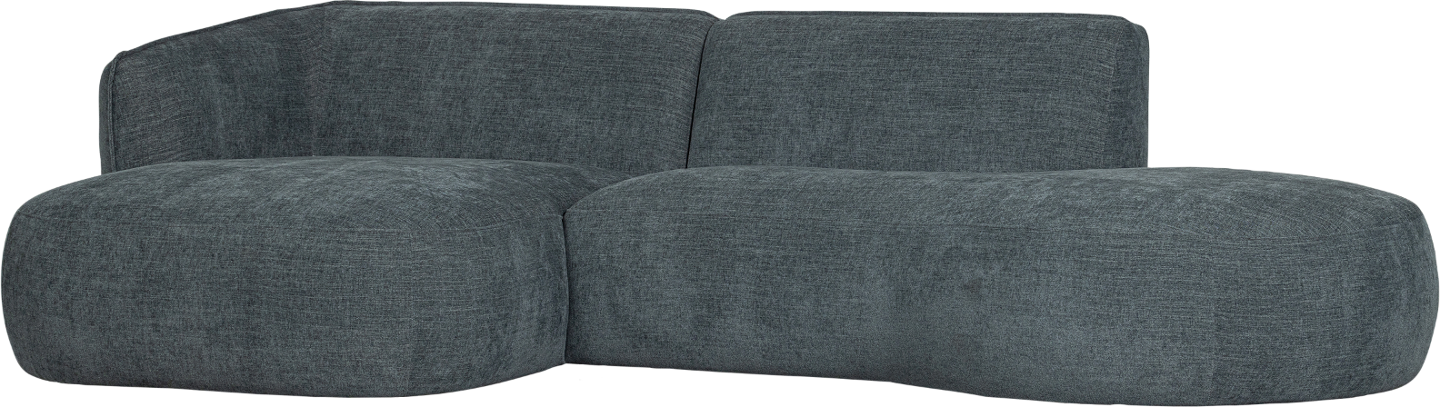 Hjørnesofa Venstrevendt Woood Polly  Blå-grøn Polyester  L278xd150