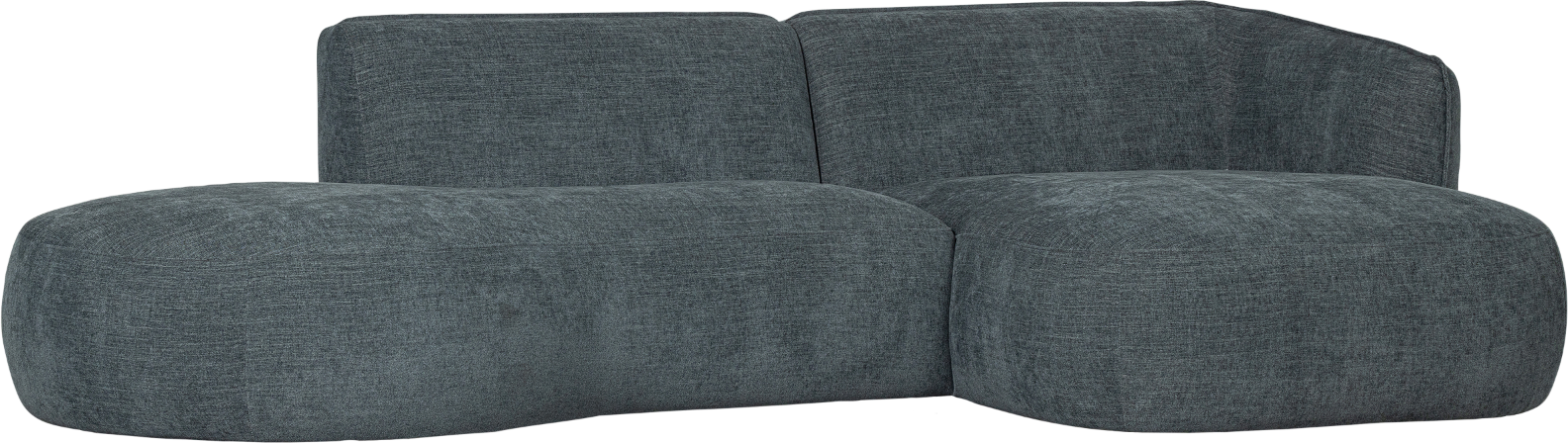 Hjørnesofa    -sofa Højrevendt Woood Polly Blå Grøn Polyester 278x150