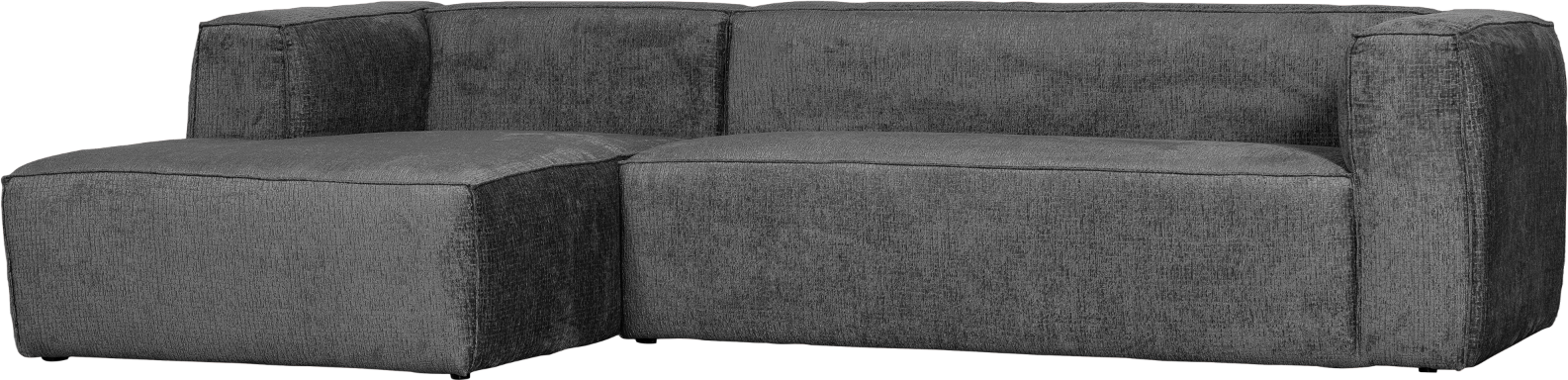 Hjørnesofa Venstrevendt Med Chaiselong Woood Bean Velour Sky 305x175