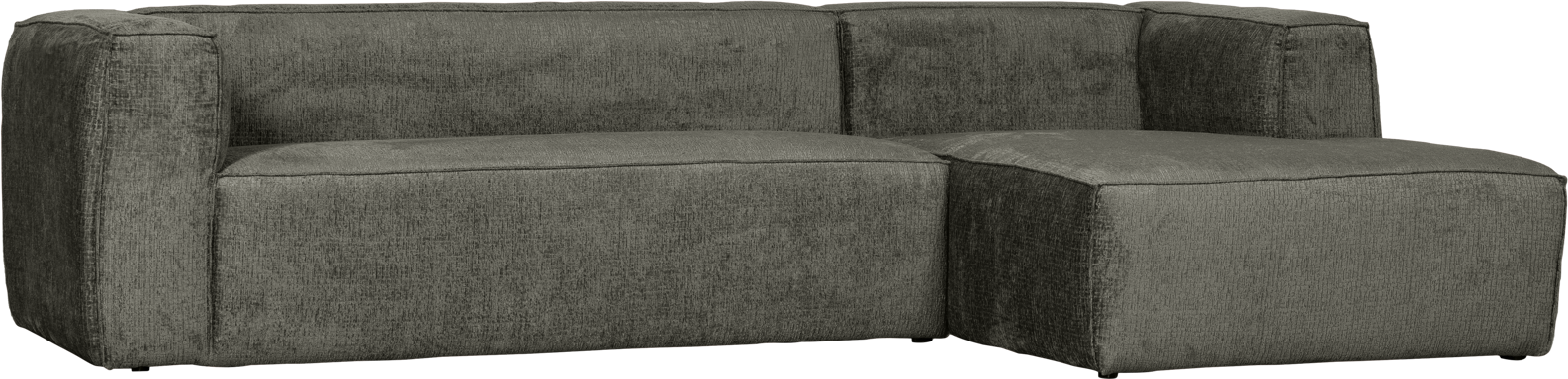 Hjørnesofa Højrevendt Woood Bean Mørkegrå Velour 305x175