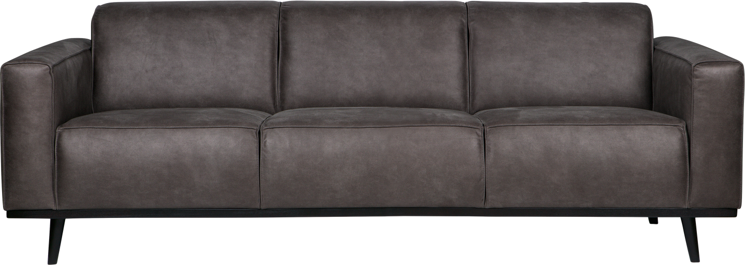 -personers Sofa Woood Statement Kunstlæder Læderlook Antracit  230    Bonell-fjedring  Tidløs
