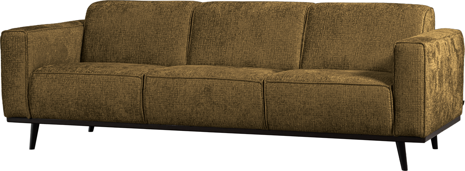 -personers Sofa Woood Statement  Grov Fløjl Guld Brass  230