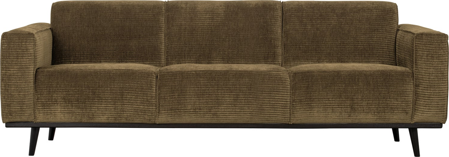 -personers Sofa Woood Statement 230   Brun Vævet Jacquardstof Fladribbet Velourlignende