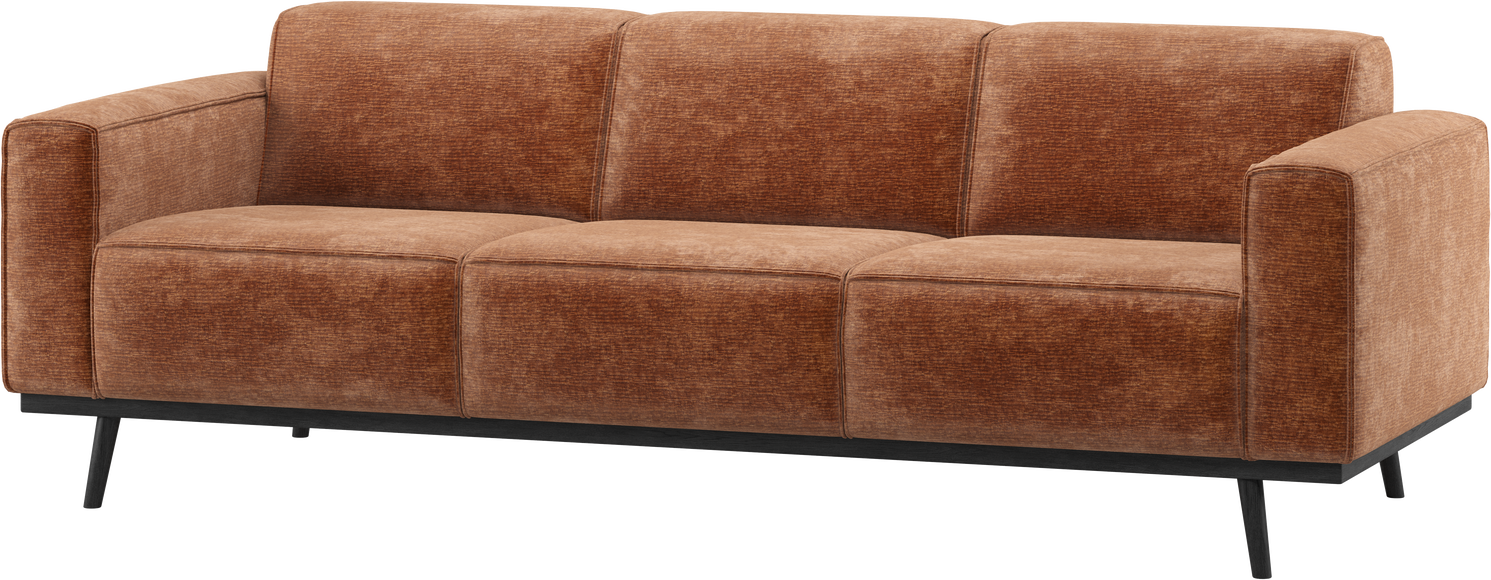 -personers Sofa Woood Statement Chenillevelour Terra Orange 230x93
