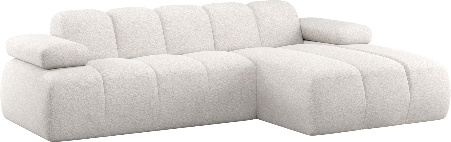 Chaiselongsofa  -personers Woood Mojo  Ecru Chenille  Højrevendt  H74xb284xd160