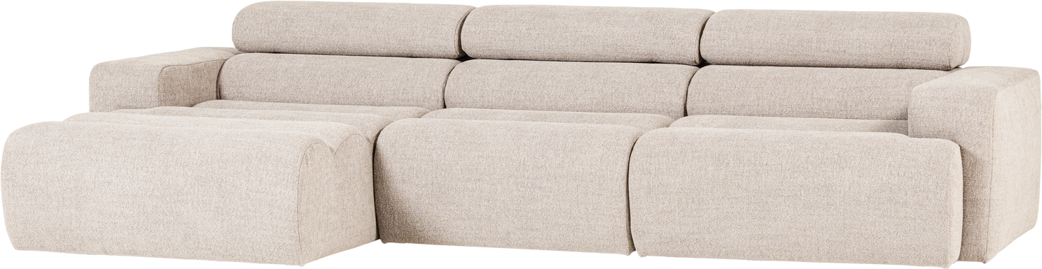 Loungesofa Venstrevendt Chaiselong Woood Novi Bouclé Natur 300x173