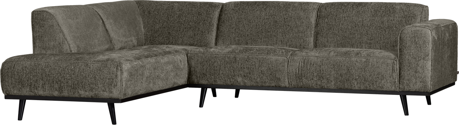 Hjørnesofa Woood Statement Venstrevendt  Frost  Struktureret Velour  274x210
